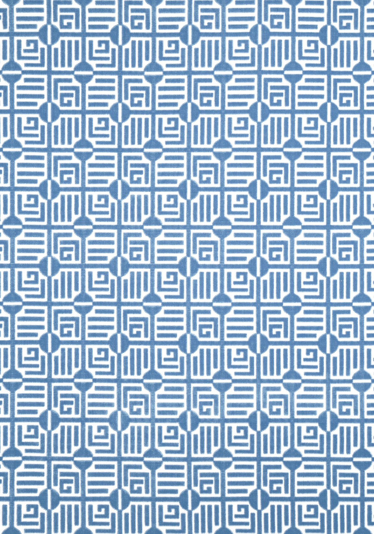 Thibaut W713642 LABYRINTH VELVET Blue Fabric