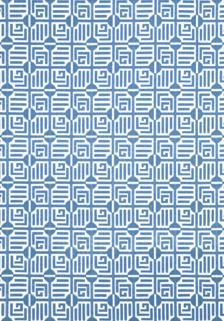 Thibaut W713642 LABYRINTH VELVET Blue Fabric