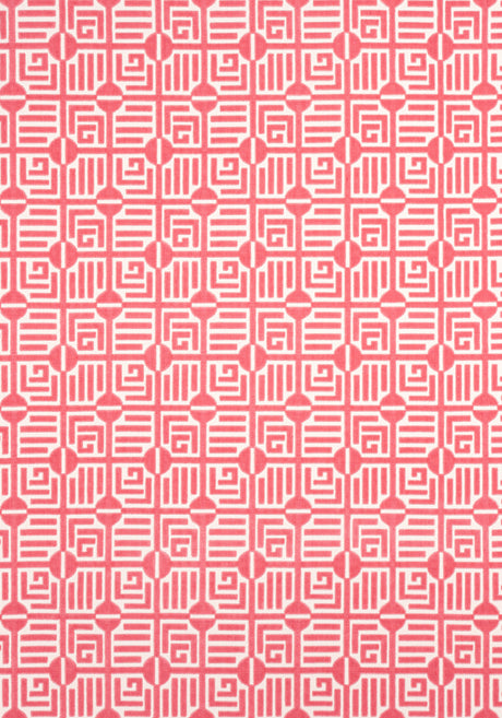 Thibaut W713648 LABYRINTH VELVET Coral Fabric