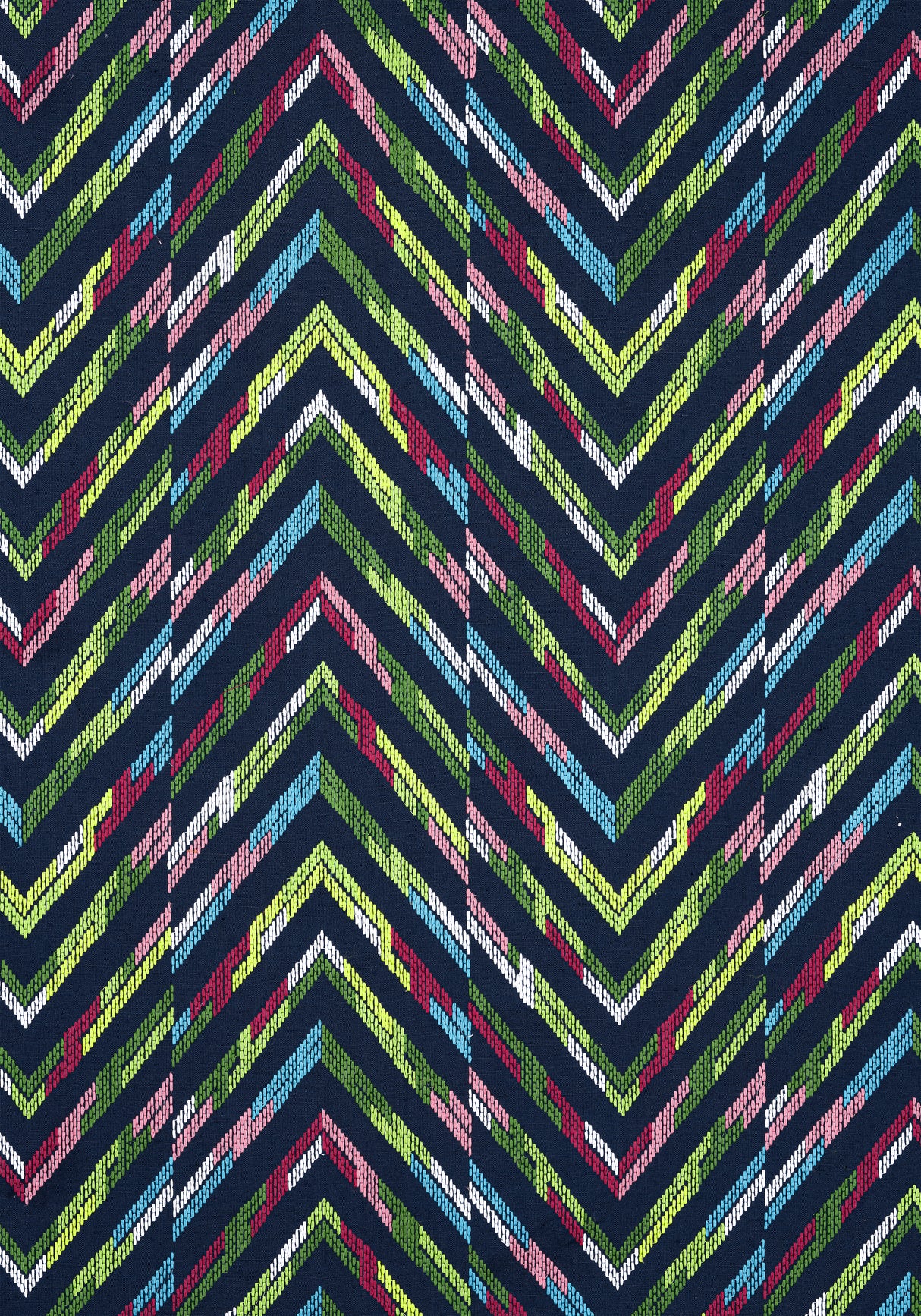 Thibaut W714344 HAMILTON EMBROIDERY Navy Fabric