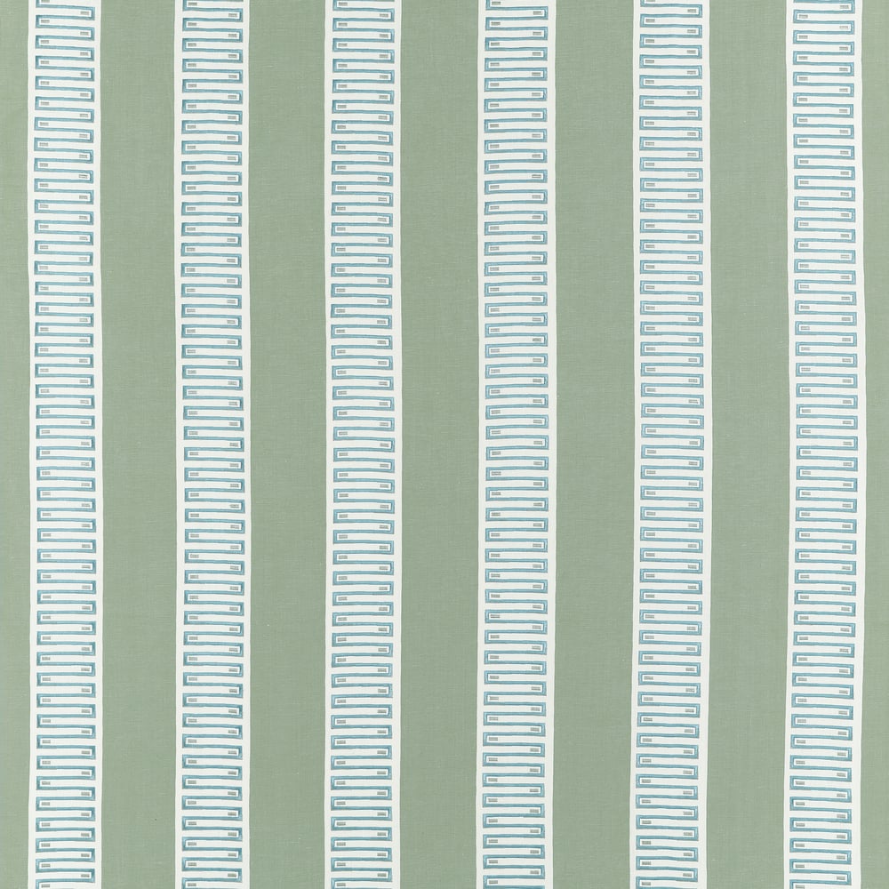 Thibaut RARITAN LINE EMBROIDERY W714629 in Sage Fabric - FAI