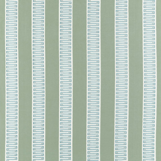 Thibaut RARITAN LINE EMBROIDERY W714629 in Sage Fabric - FAI