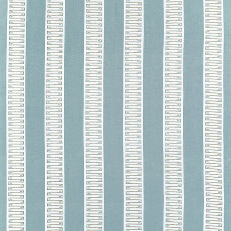 Thibaut RARITAN LINE EMBROIDERY W714630 in Spa Blue Fabric -