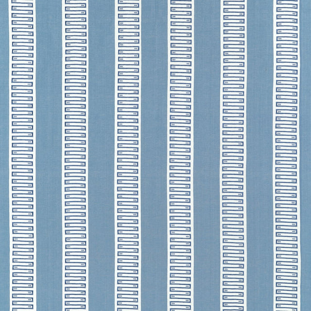 Thibaut RARITAN LINE EMBROIDERY W714631 in Blue Fabric - FAI