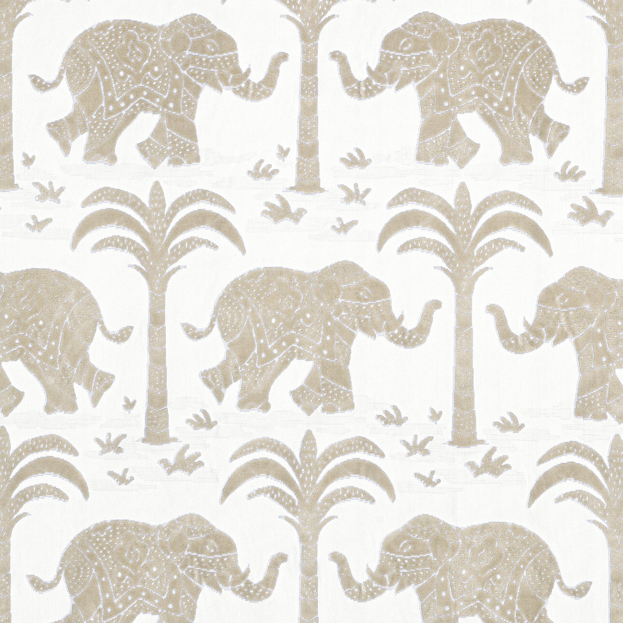 Thibaut W716205 ELEPHANT VELVET Beige Fabric