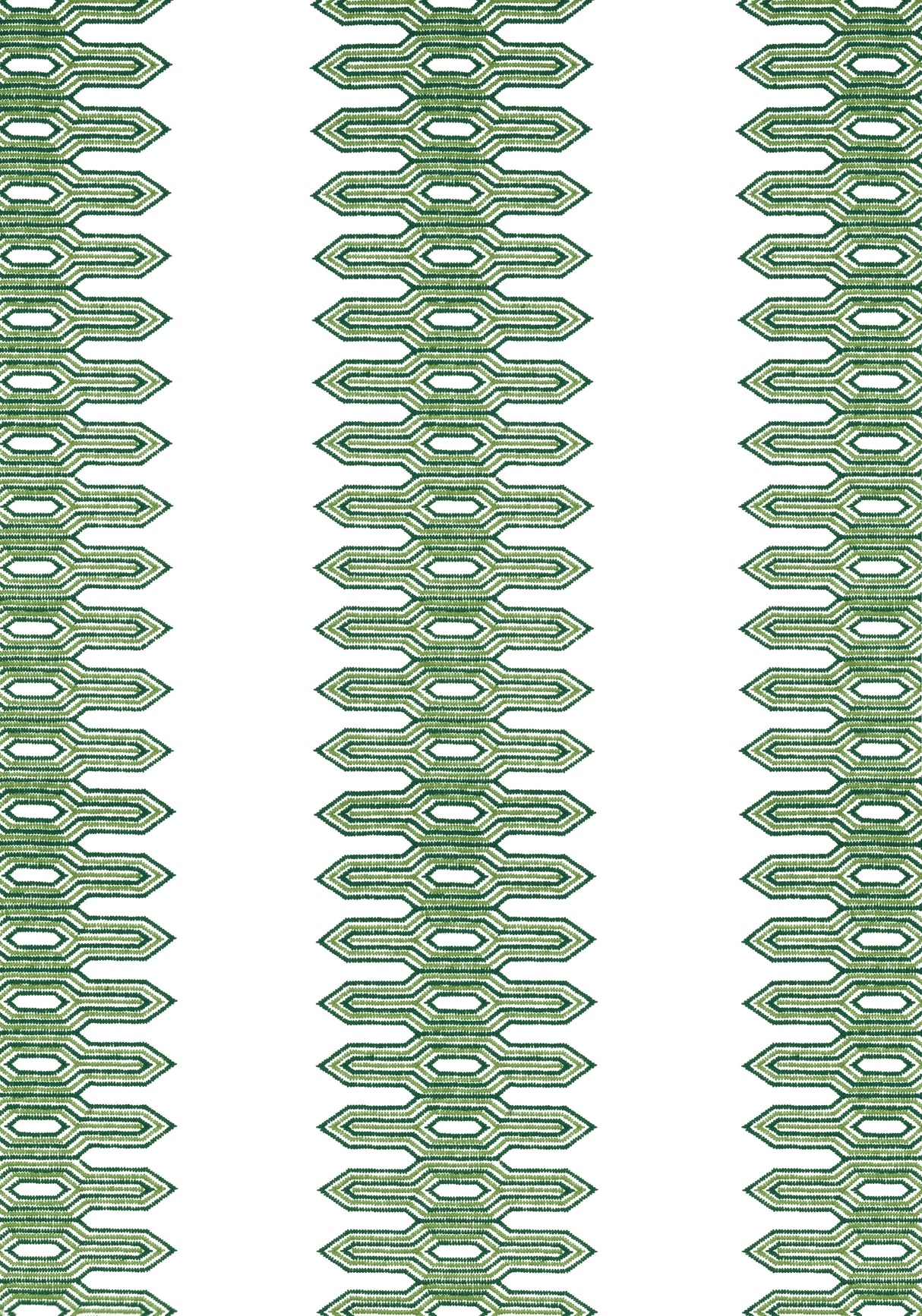 Thibaut W720808 NOLA STRIPE EMBROIDERY Green Fabric