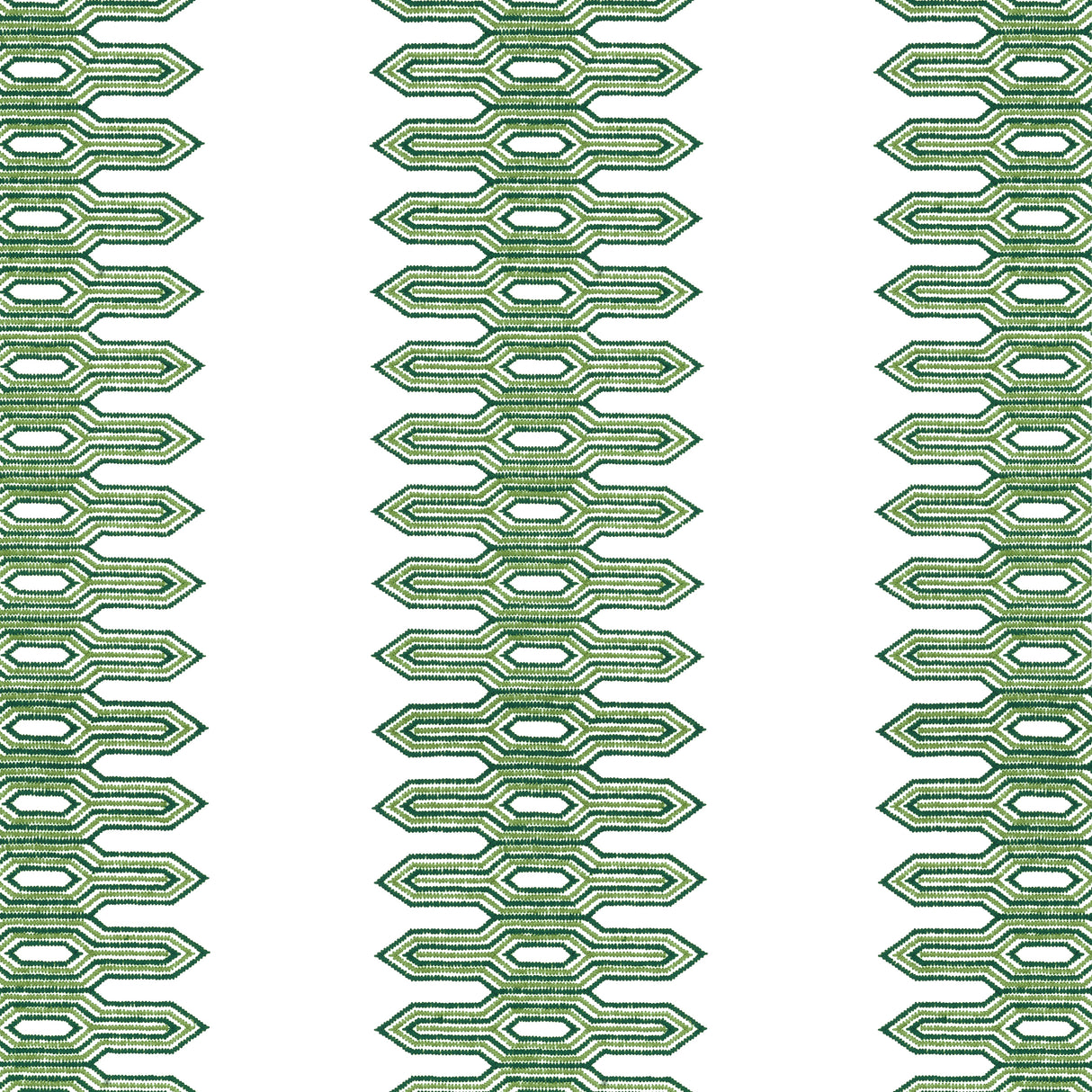 Thibaut W720808 NOLA STRIPE EMBROIDERY Green Fabric