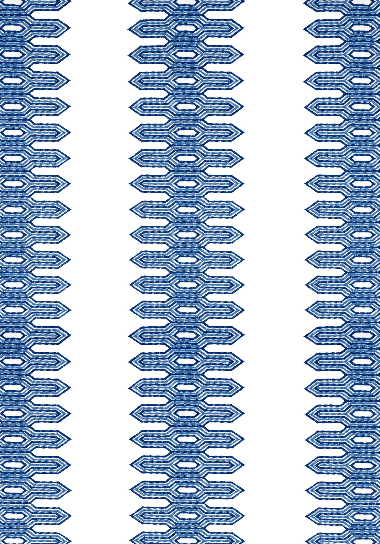 Thibaut W720810 NOLA STRIPE EMBROIDERY Navy Fabric