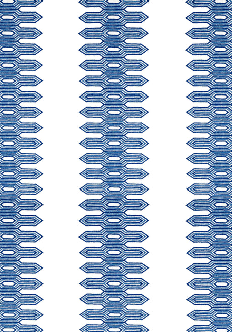 Thibaut W720810 NOLA STRIPE EMBROIDERY Navy Fabric