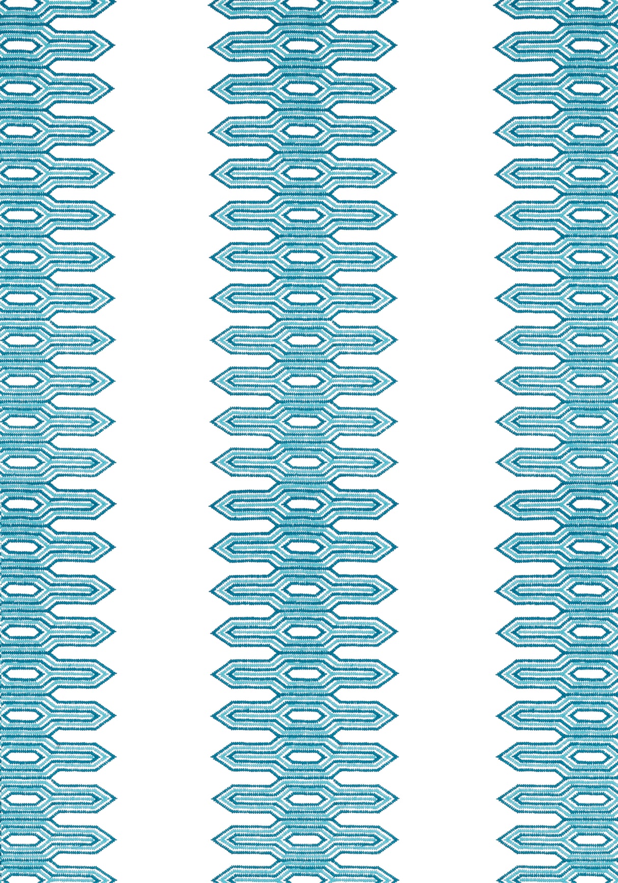 Thibaut W720811 NOLA STRIPE EMBROIDERY Aqua Fabric