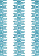 Thibaut W720811 NOLA STRIPE EMBROIDERY Aqua Fabric