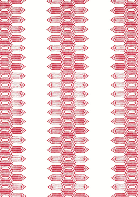 Thibaut W720812 NOLA STRIPE EMBROIDERY Pink Fabric