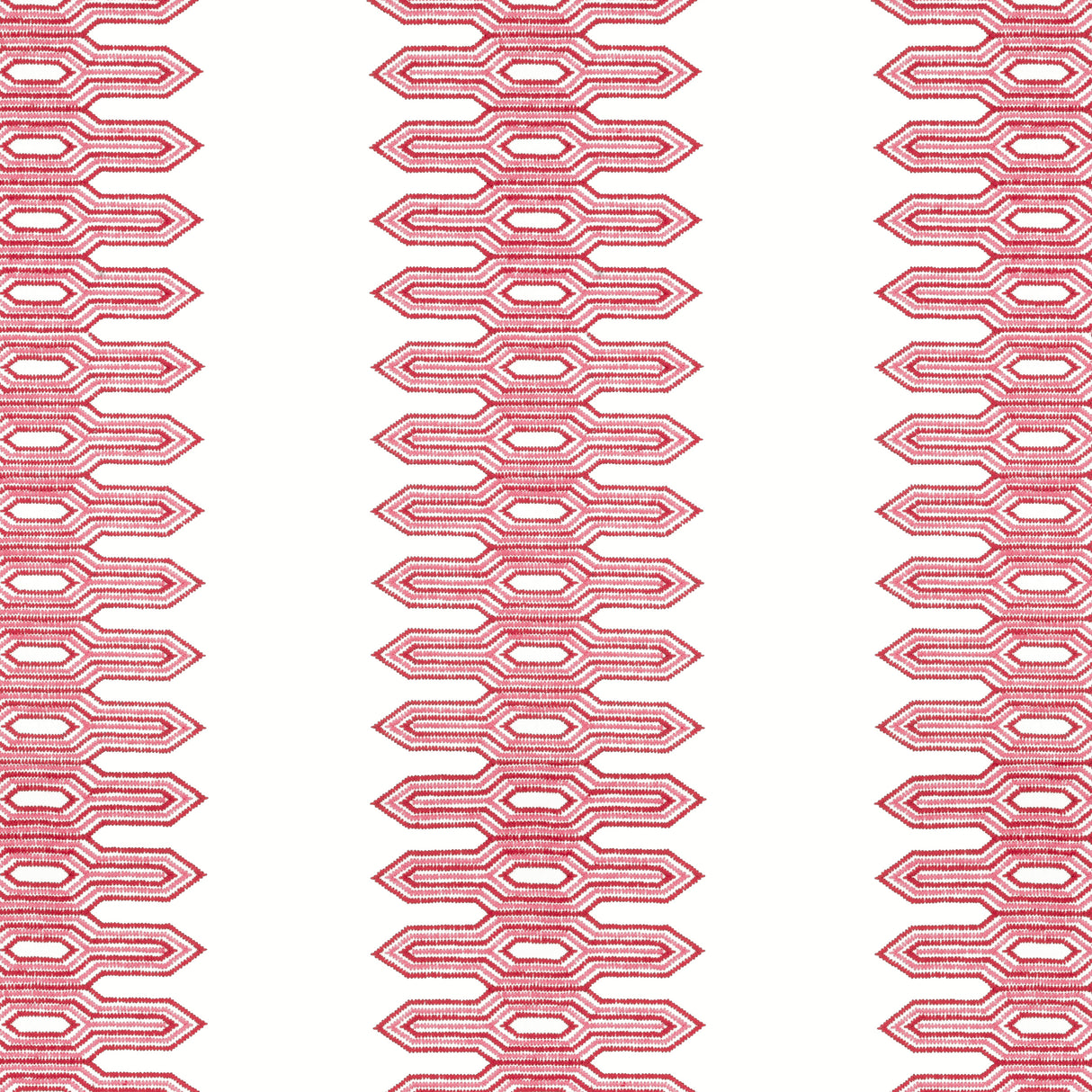Thibaut W720812 NOLA STRIPE EMBROIDERY Pink Fabric