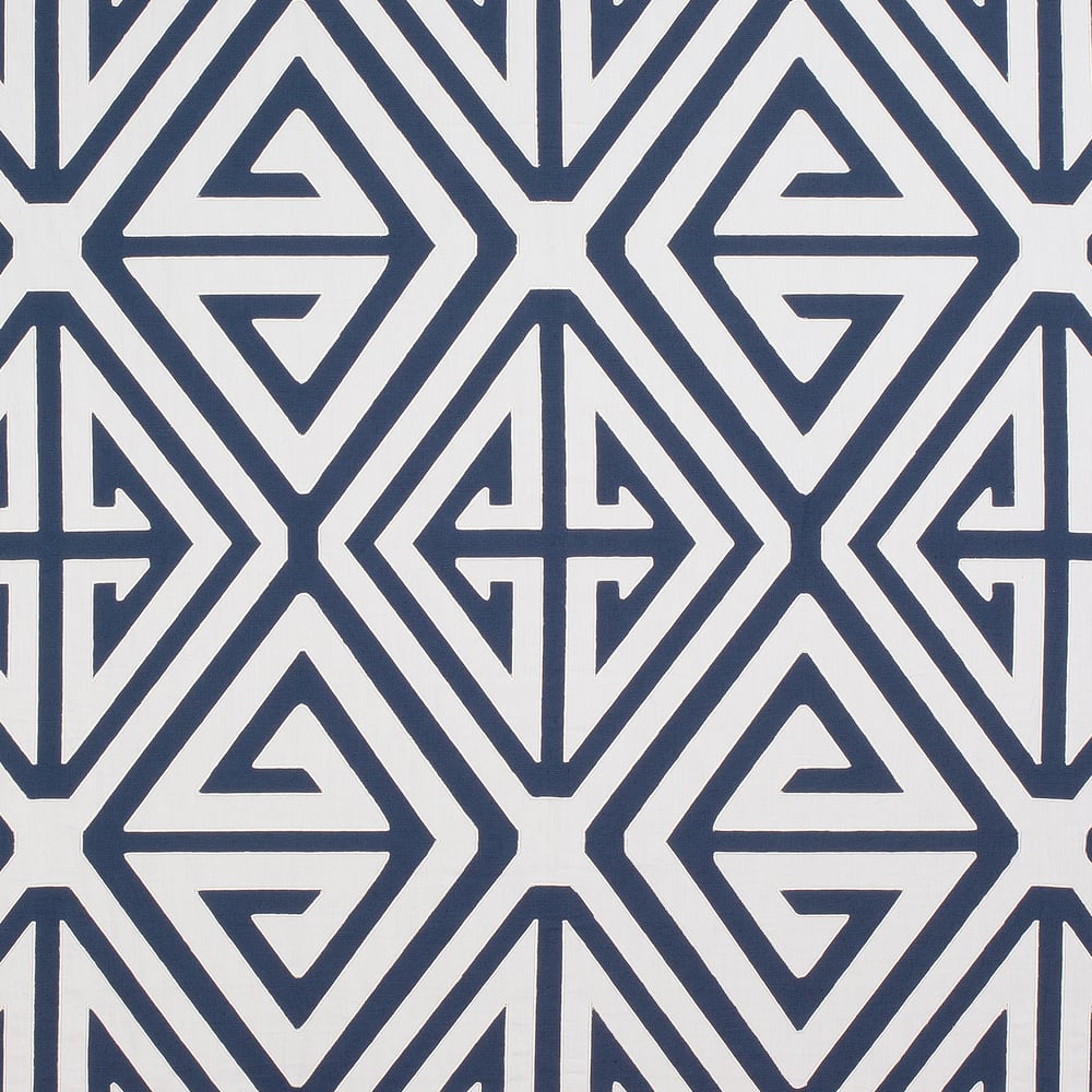 Thibaut W724302 DEMETRIUS APPLIQUE Navy Fabric