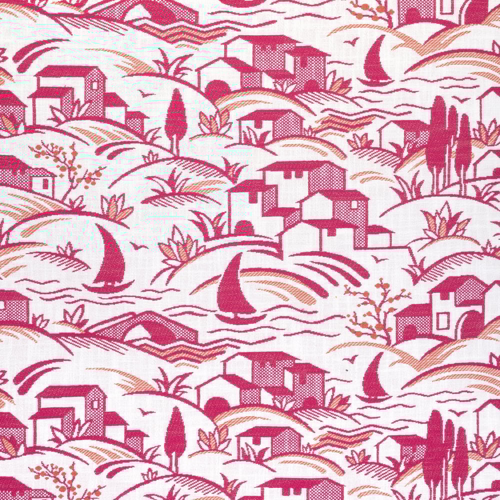 Thibaut LANDMARK W73526 in Peony and Coral Fabric - Landmark