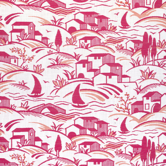 Thibaut LANDMARK W73526 in Peony and Coral Fabric - Landmark