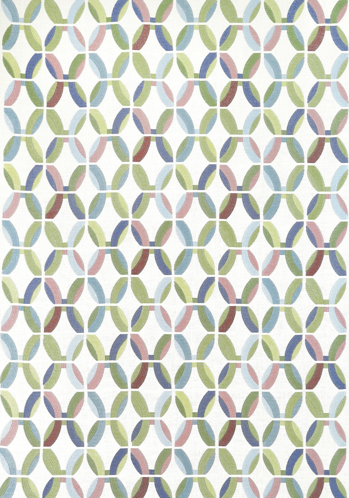 Thibaut W745001 PASSAGEWAY EMBROIDERY Lavender and Green Fabric