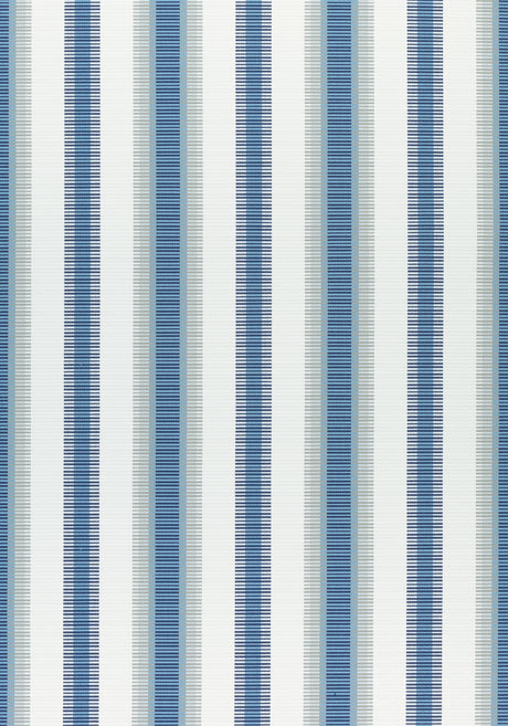 Thibaut W74668 SAMBA STRIPE Navy and Nickel Fabric