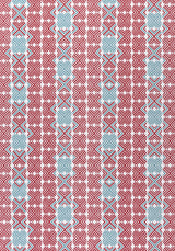 Thibaut W74681 JINX Pool and Cranberry Fabric