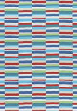 Thibaut W74684 CARNIVALE Red, Blue and Green Fabric