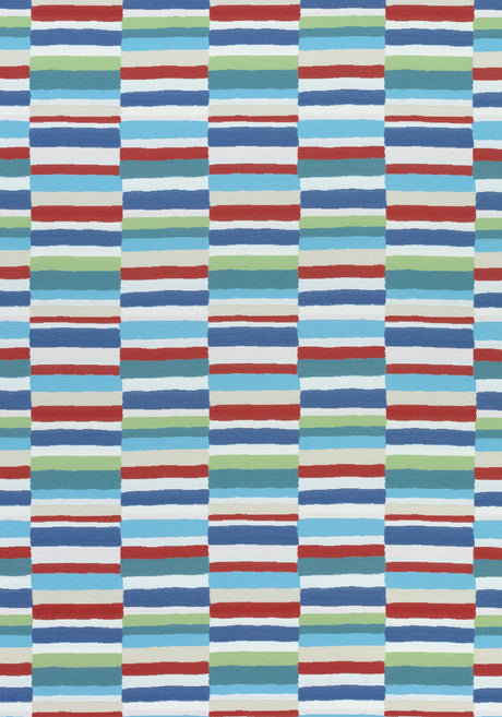 Thibaut W74684 CARNIVALE Red, Blue and Green Fabric
