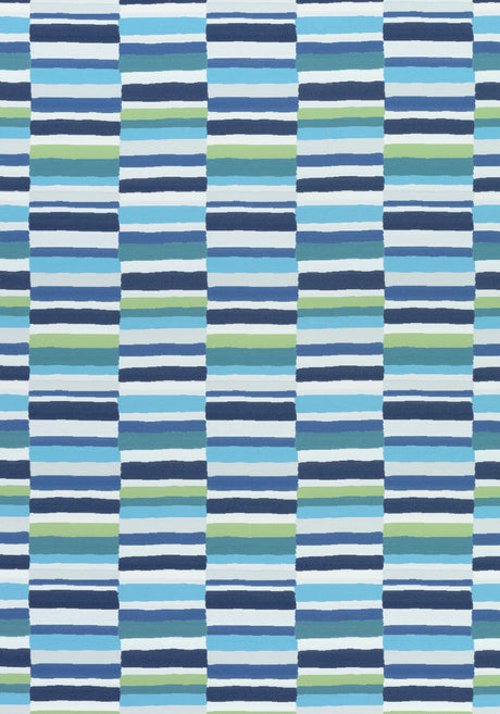 Thibaut W74686 CARNIVALE Blue and Green Fabric