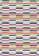 Thibaut W74687 CARNIVALE Navy and Magenta Fabric