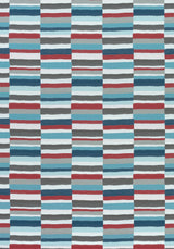 Thibaut W74689 CARNIVALE Teal and Cranberry Fabric