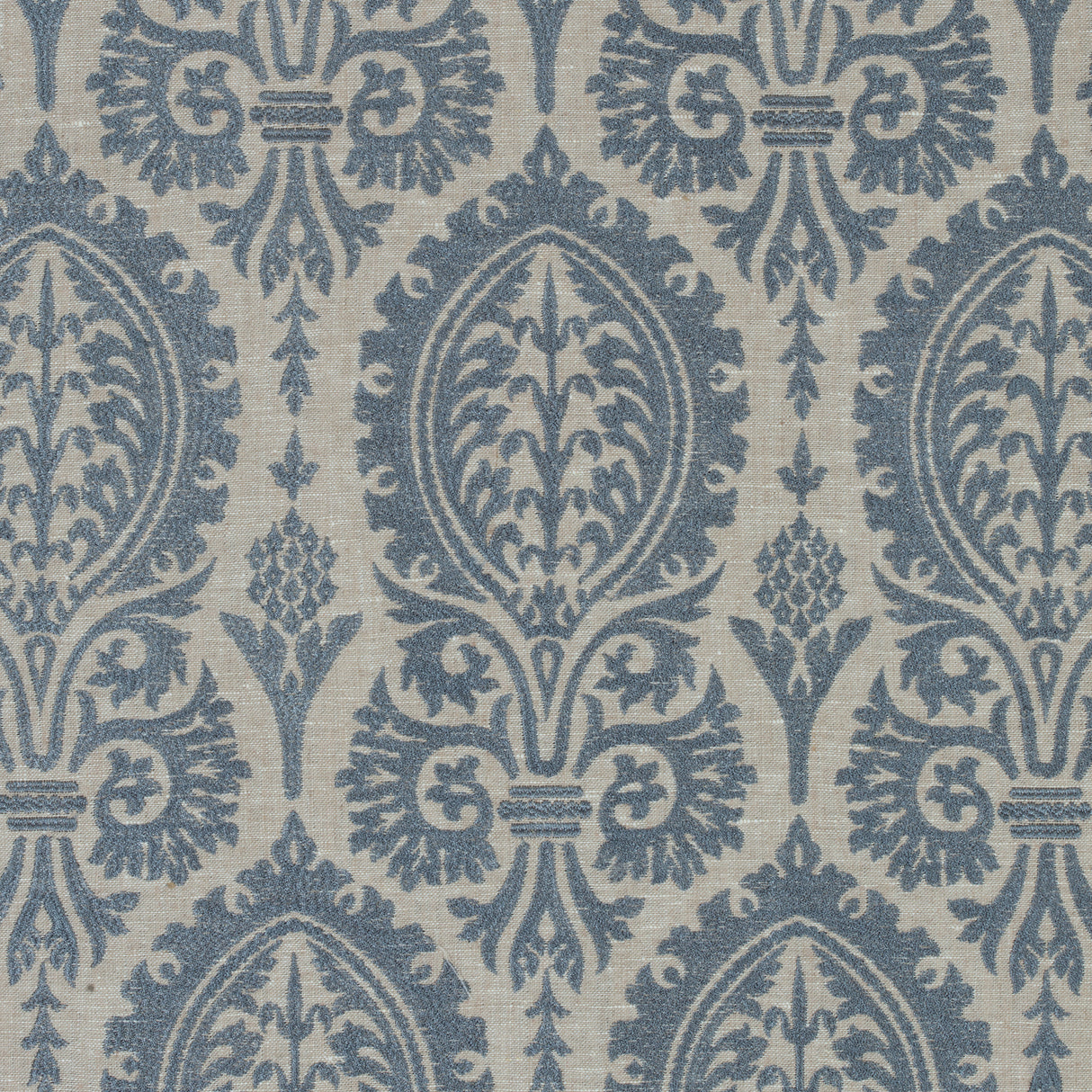 Thibaut W772571 SIR THOMAS EMBROIDERY Slate Blue Fabric