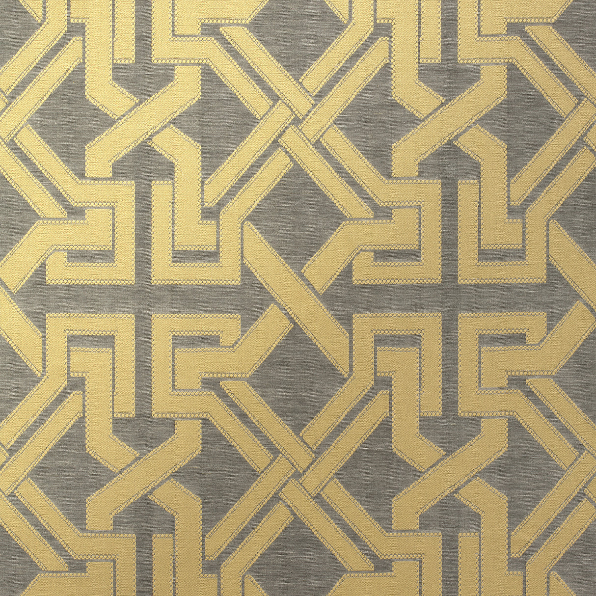 Thibaut W772578 BENEDETTO Grey and Gold Fabric