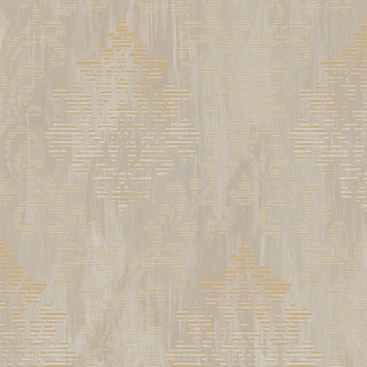 Galerie W78179 Gold Modern Metallic Damask - Eade's Wallpaper