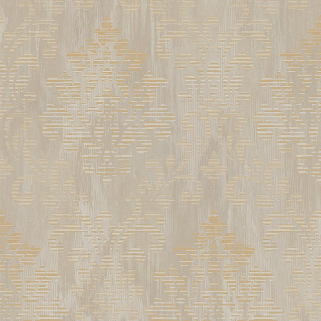 Galerie W78179 Gold Modern Metallic Damask - Eade's Wallpaper