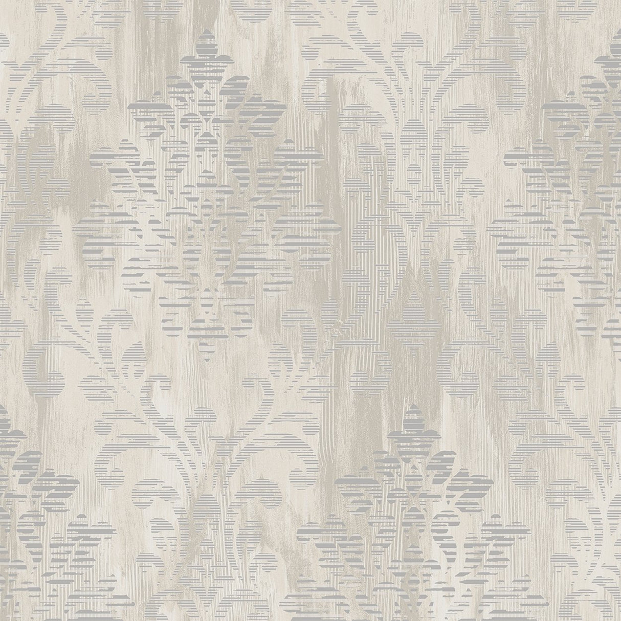 Galerie W78180 Silver Grey Modern Metallic Damask - Eade's Wallpaper