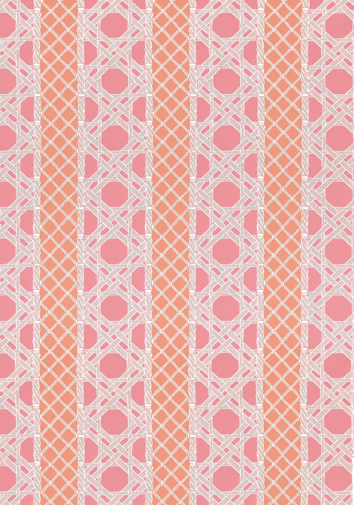 Thibaut W81771 TRELLIAGE Peony and Coral Fabric