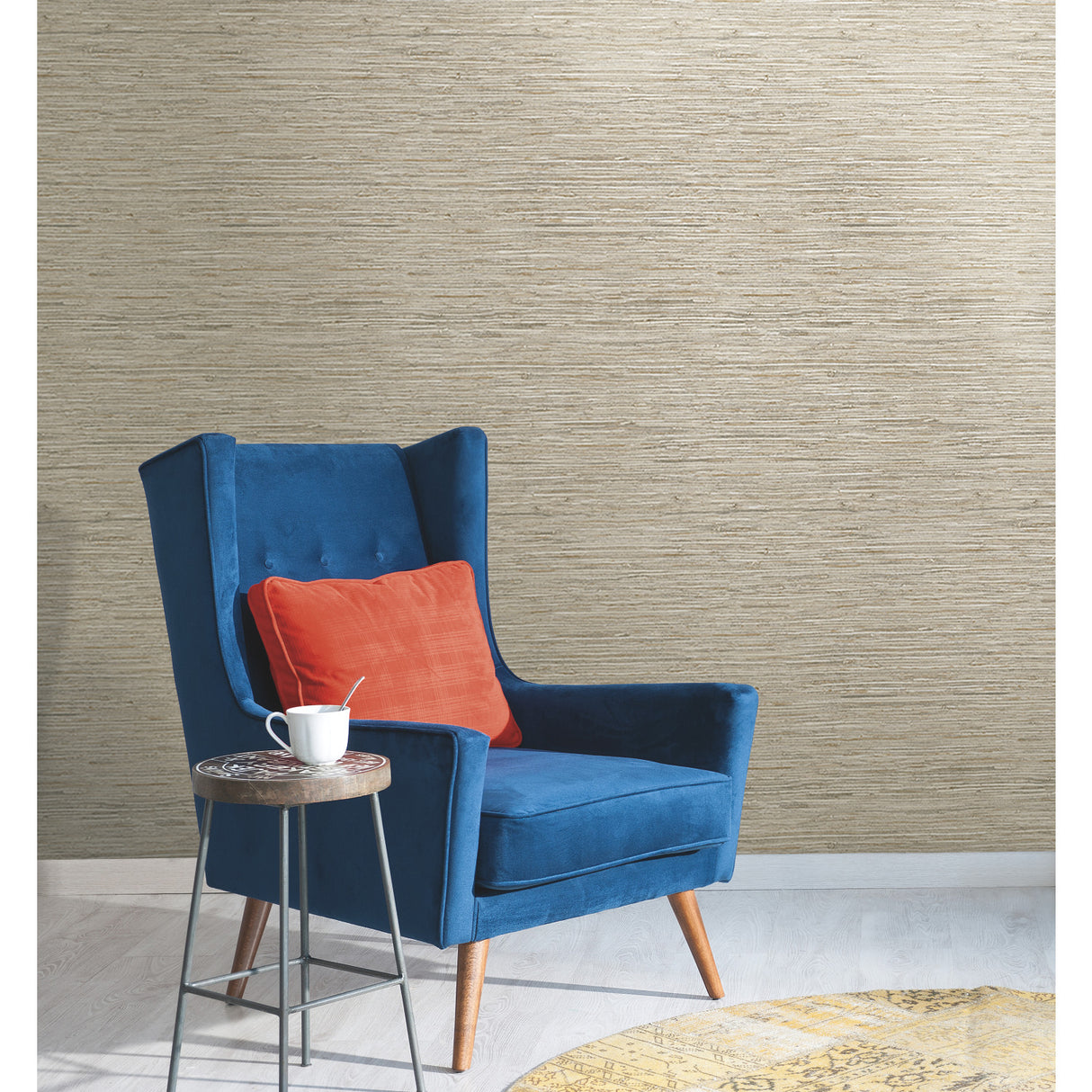 York WB5502 Grasscloth Brown Wallpaper