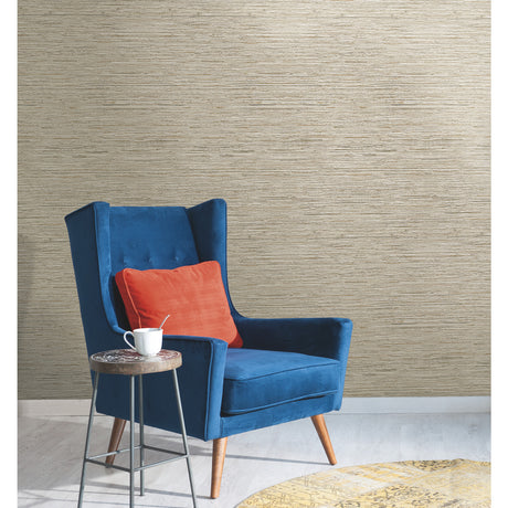 York WB5502 Grasscloth Brown Wallpaper