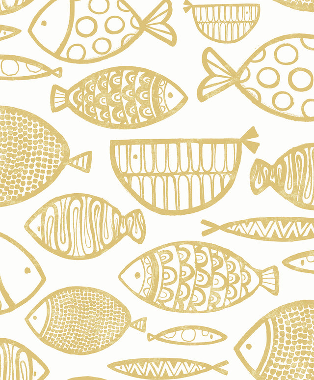 Seabrook Designs WH41405 Cadence Fish Wallpaper