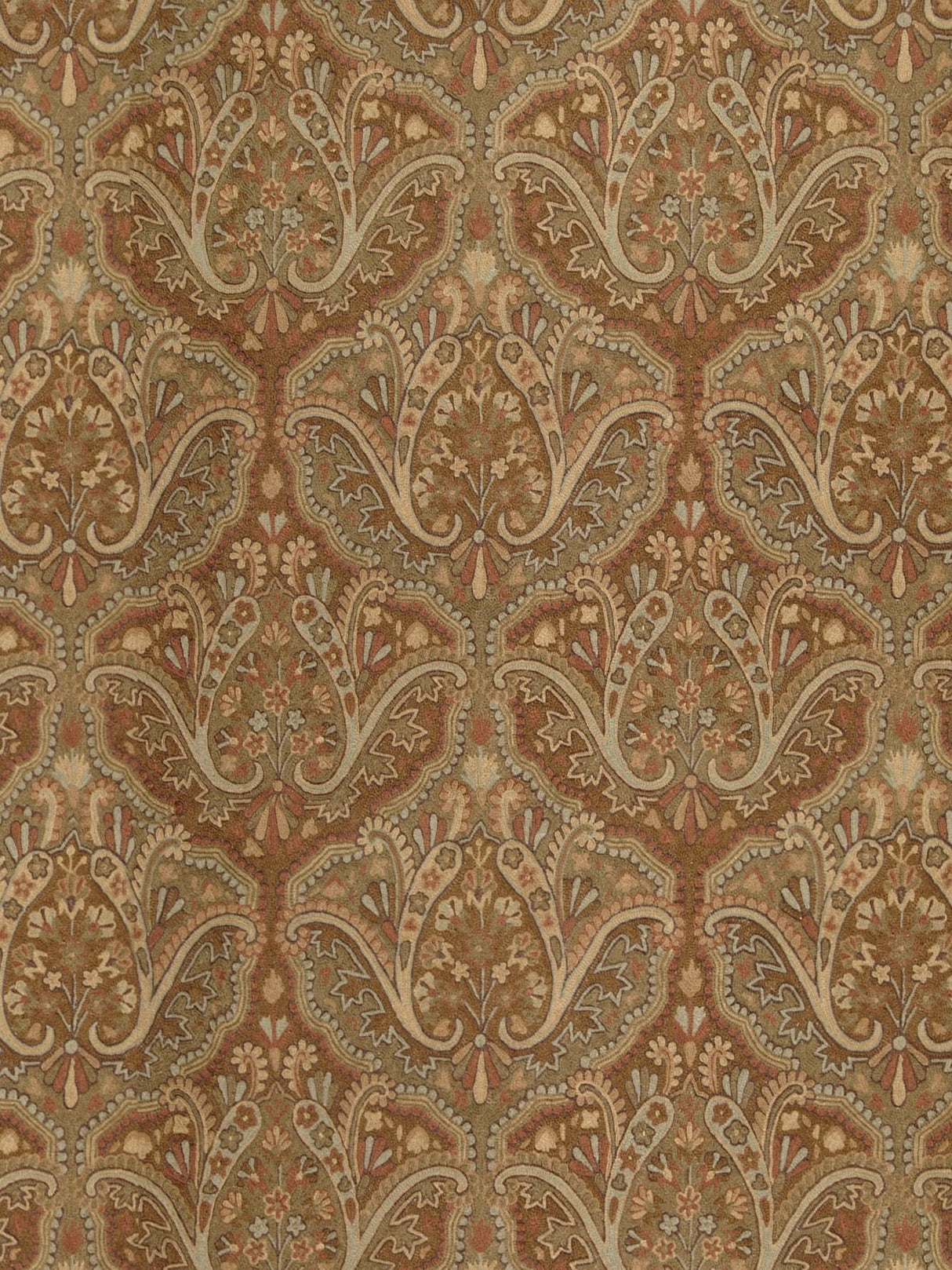 Scalamandre WI 00012000 BROWN SHALDAR CREWEL Fabric - Eade's Wallpaper