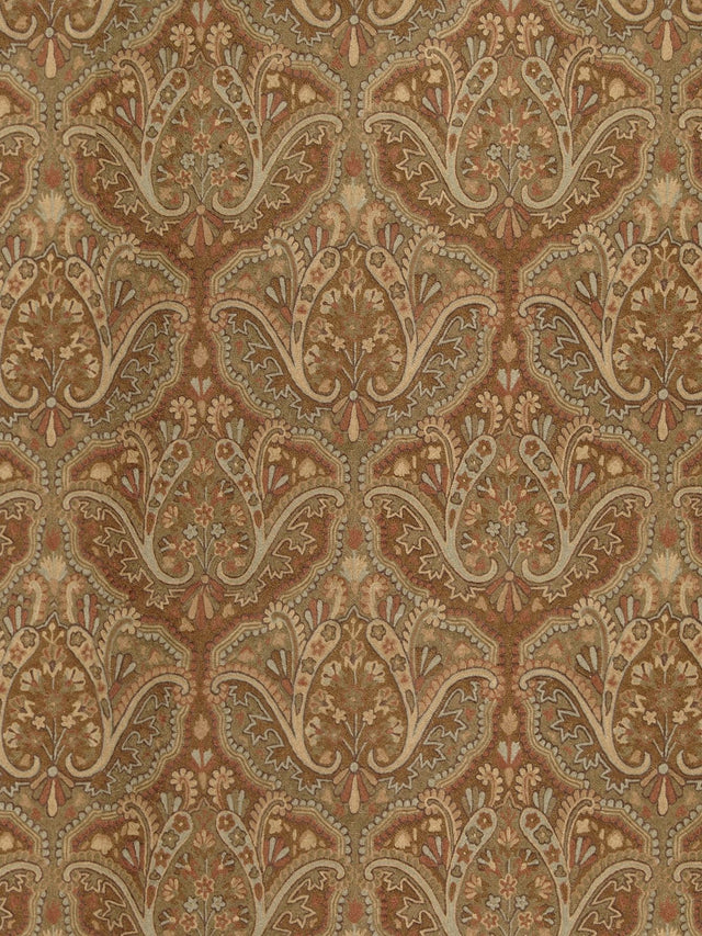 Scalamandre WI 00012000 BROWN SHALDAR CREWEL Fabric - Eade's Wallpaper