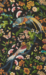 Scalamandre WJR00026822D BLACK RUBY BOTANY BAY - WALLPAPER - Eade's Wallpaper