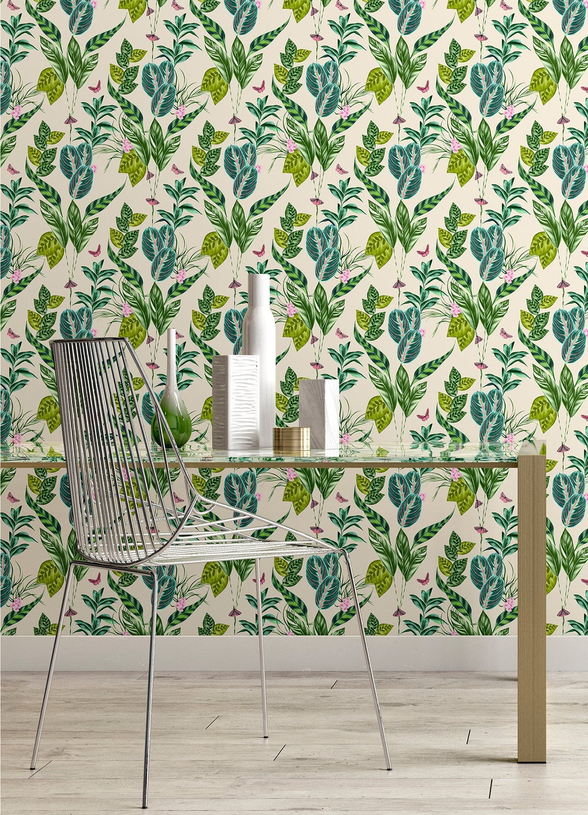 Ohpopsi WLD53123W Spirit Green Tropical Foliage Wallpaper