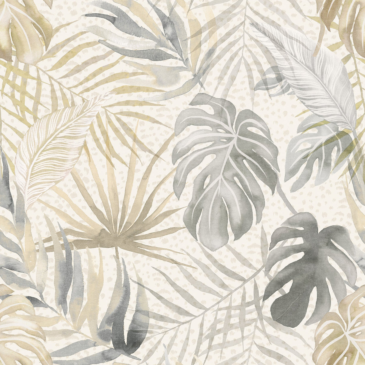 Ohpopsi WLD53130W Lana Light Grey Tropica Wallpaper