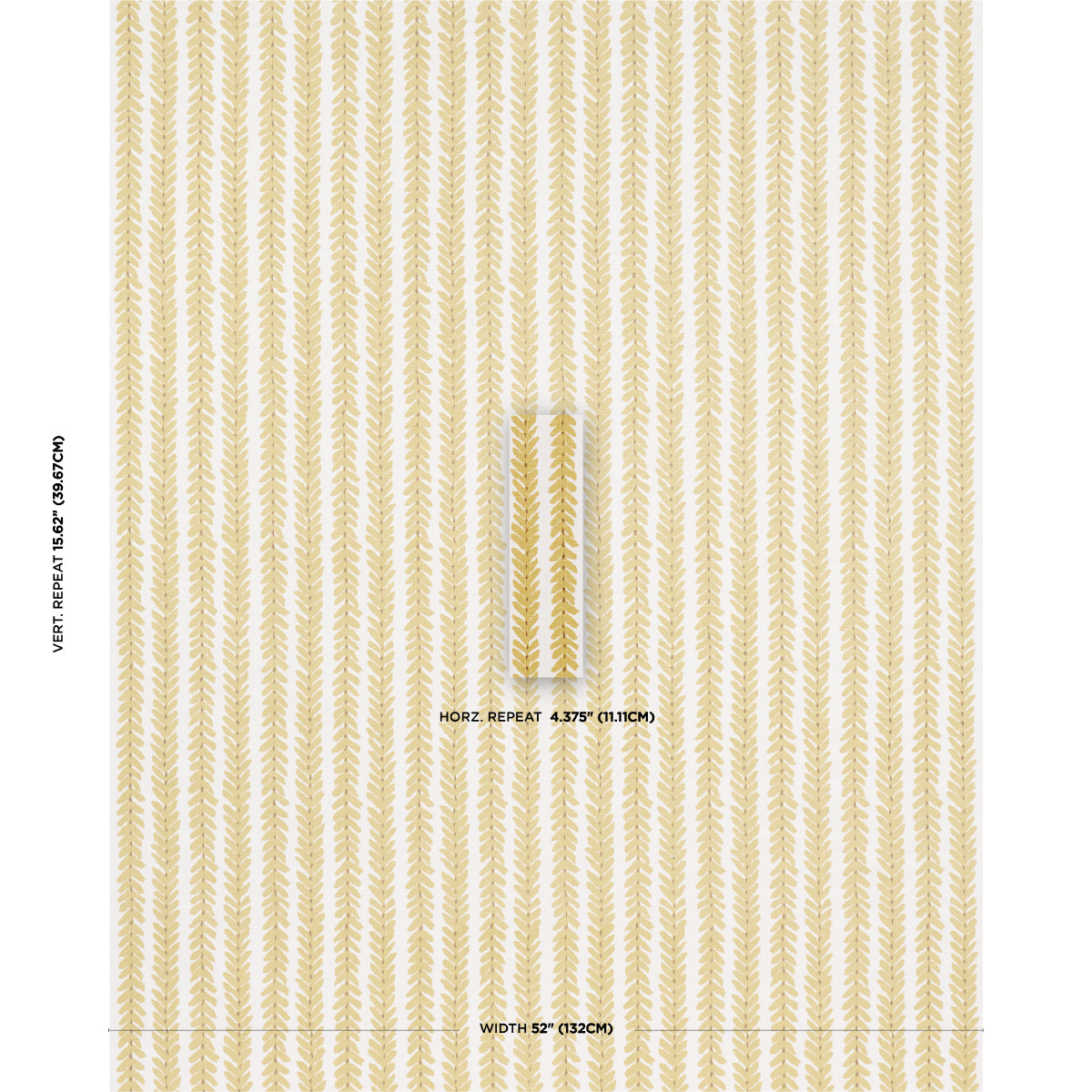 Schumacher Woodperry Mimosa Fabric - Eade's Wallpaper