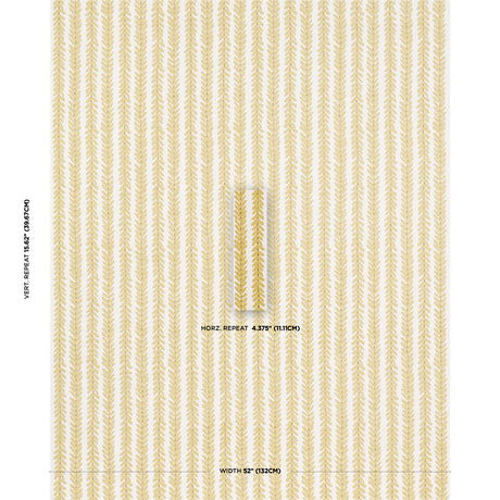 Schumacher Woodperry Mimosa Fabric - Eade's Wallpaper