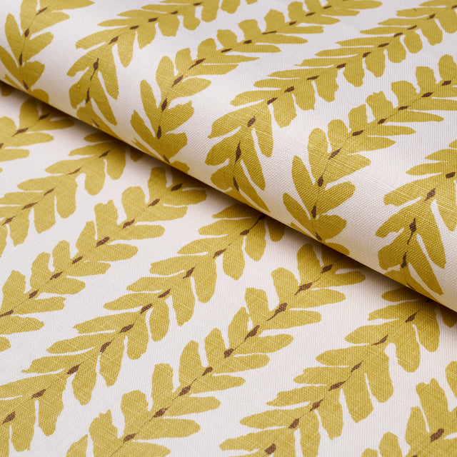 Schumacher Woodperry Mimosa Fabric - Eade's Wallpaper