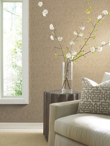 York WP-1162 Shimmering Patina Gold on Taupe Wallpaper