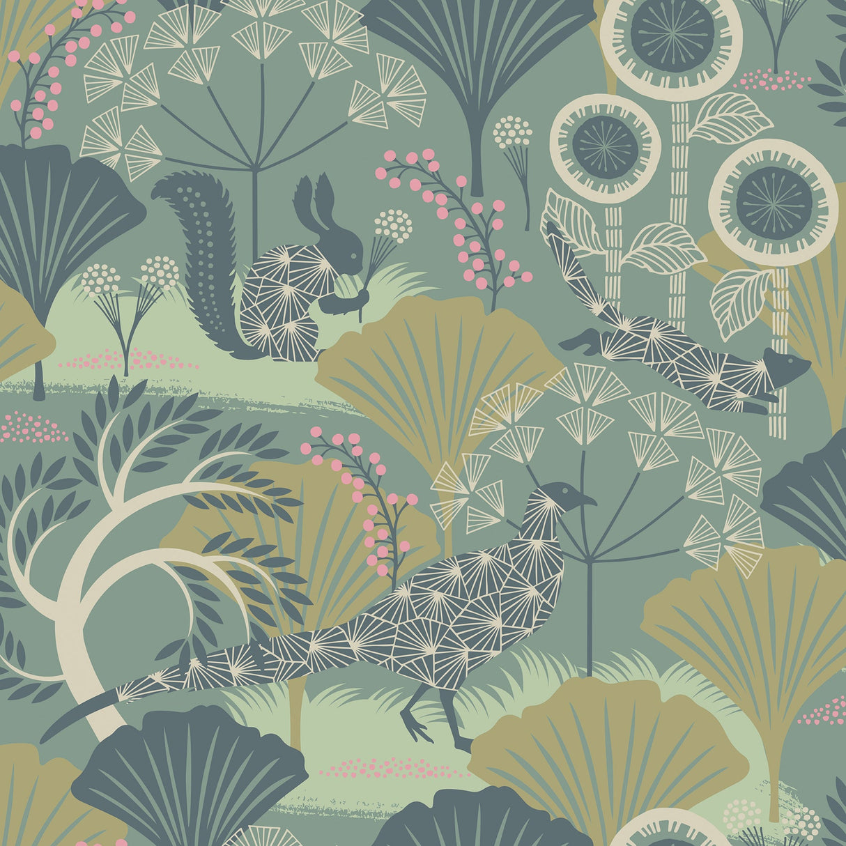 Wall Vision WV1469 Skog Green Forest Wallpaper