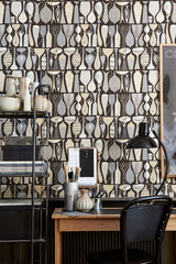Wall Vision WV1758 Black Pottery Folk Wallpaper