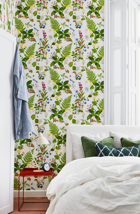 Wall Vision WV1788 Trollslända Green Botanical Wallpaper