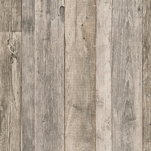 Galerie WW22213 Beige Cream Black Reclaimed Wood Effect Motif - Eade's Wallpaper